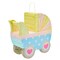 Small Baby Carriage Gender Reveal Pinata, Pastel Baby Shower Decorations (11.5 x 12.25 x 5 In)